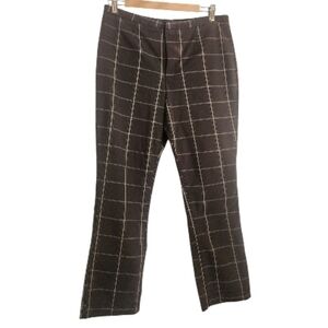 Free‎ People Checkered Plaid Grey Pants Sz 10